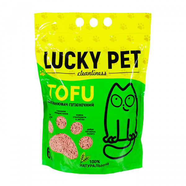 Lucky Pet Tofu Наполнитель з тофу для котячого туалету, з ароматом полуниці фото
