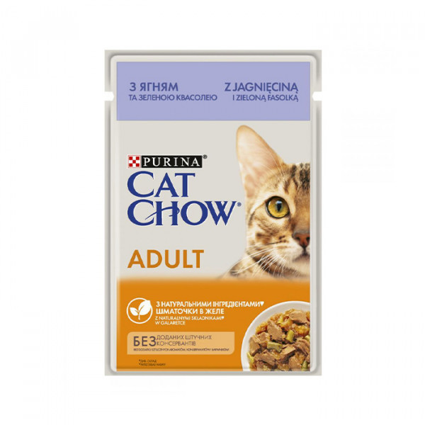 Cat Chow Adult з ягням і зеленою квасолею фото