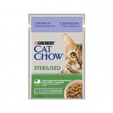 Cat Chow Adult Sterilised с ягненком и зеленой фасолью