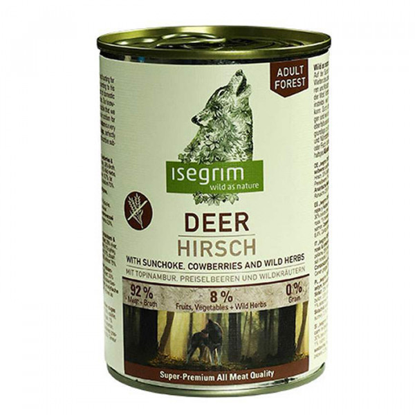 Isegrim Deer with Sunchoke, Cowberries & Wild Herbs консерва для собак с олениной, топинамбуром, брусникой и дикими травами фото