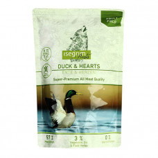 Isegrim Pouch Roots Duck & Hearts консерва для собак с уткой и куриными сердцами