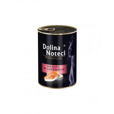 Dolina Noteci Premium консерва для котів м'ясні шматочки в соусі з лососем
