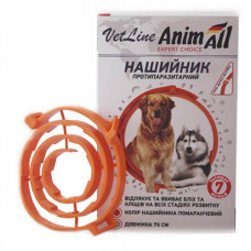 AnimAll Ошейник противопаразитарный VetLine для собак оранжевый