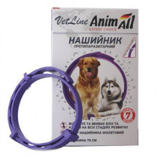 AnimAll Ошейник противопаразитарный VetLine для собак фиолетовый
