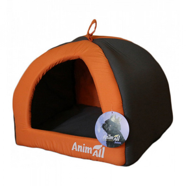 AnimALL Wendy M Лежак-будиночок для собак та кішок помаранчевий фото
