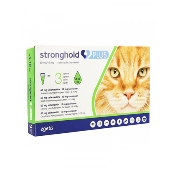 Stronghold (Стронгхолд) Средства от блох, клещей и глистов для кошек весом 5-10 кг фото