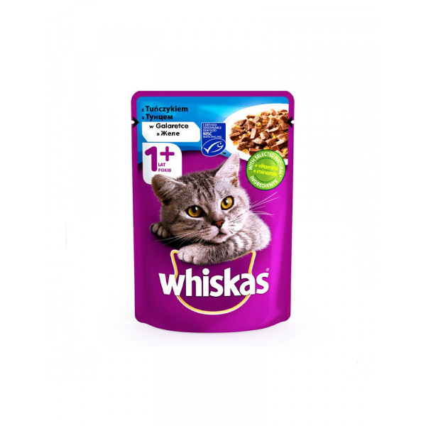 Whiskas С тунцом в желе для взрослых кошек фото