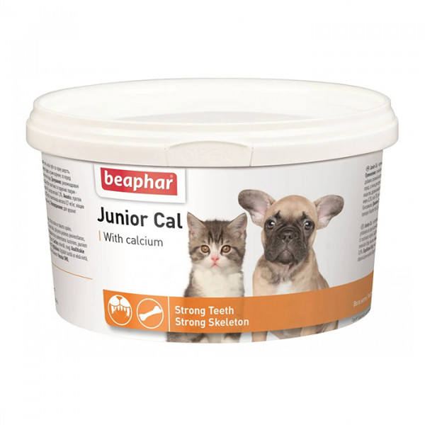 Beaphar Junior Cal вітамінна добавка для цуценят та кошенят фото