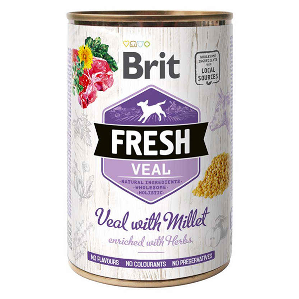 Brit Fresh Veal Millet консерва для собак с телятиной и пшеном фото