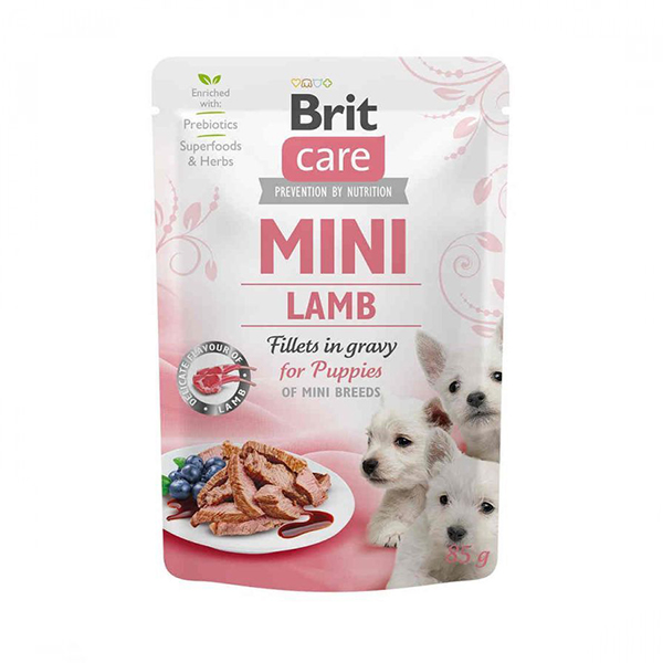 Brit Mini Lamb fillets in gravy for puppies консерва для щенков маленьких пород с филе ягненка в соусе фото