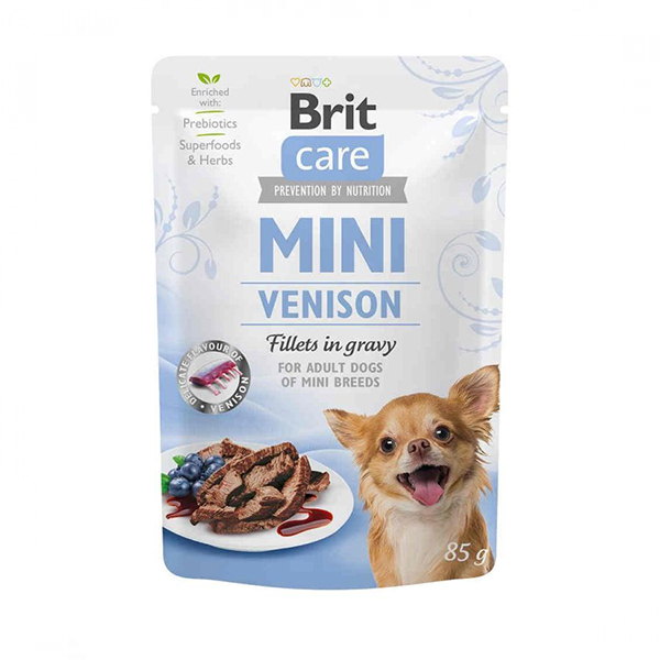 Brit Mini Venison fillets in gravy консерва для собак маленьких порід з м'ясом дичини в соусі фото