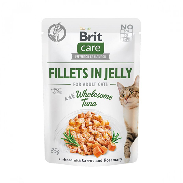 Brit Care Adult Wholesome Tuna консерва для котів з філе тунця в желе фото