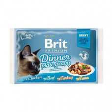 Brit Premium Cat Dinner Plate Fillets Gravy (4шт х 85g)