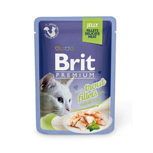Brit Premium Cat Trput Fillets Jelly консерва для котів з філе форелі в желе фото