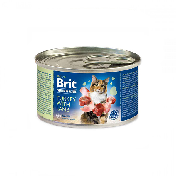 Brit Premium by Nature Turkey with Lamb консерва для котов паштет с индейкой и ягненком фото
