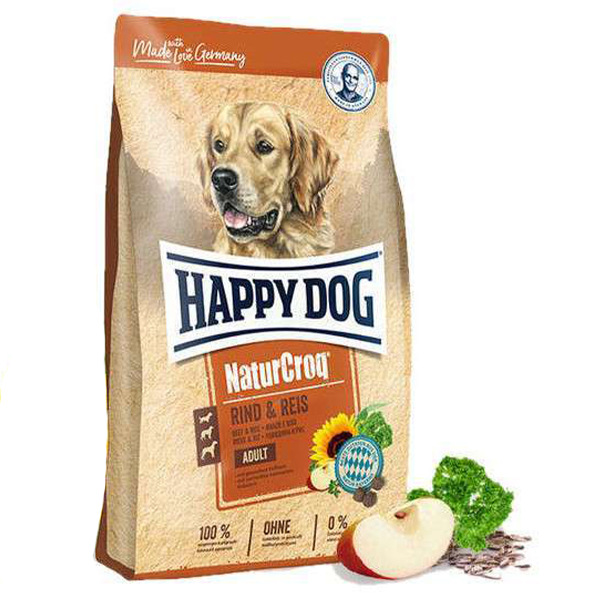Happy Dog Adult NaturCroq Rind & Reis  фото