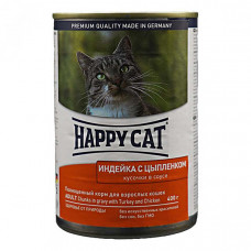 Happy Cat Dose Truth & Huhn Sauce консерва для дорослих котів з індичкою та курчам у соусі