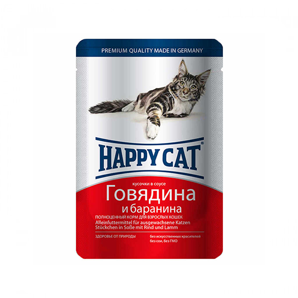 Happy Cat Говядина и баранина фото