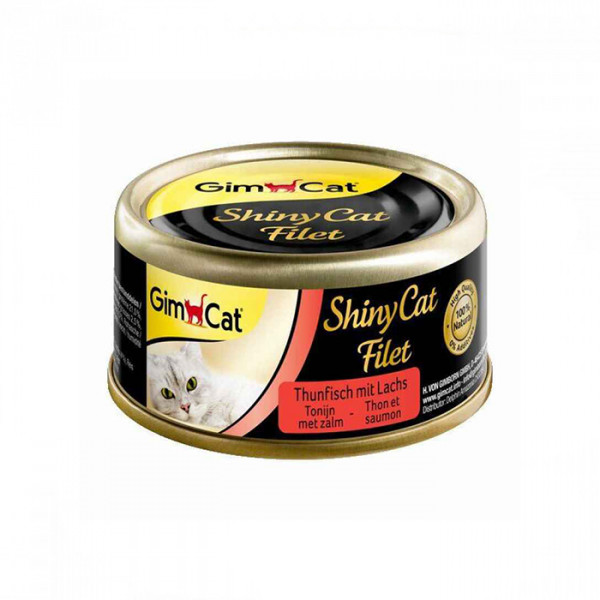 GimCat ShinyCat Filet з тунцем та лососем фото