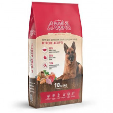 Home Food Корм ​​для дорослих собак середніх порід М'ясне асорті