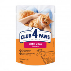 Клуб 4 лапи Premium Adult Cat Veal in Gravy Вологий корм з телятиною для дорослих котів
