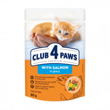 Клуб 4 лапи Premium Kitten Salmon in Gravy Вологий корм з лососем для кошенят