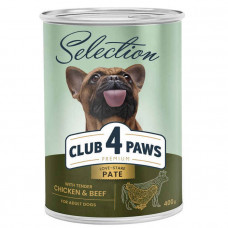 Клуб 4 лапы Premium Selection Adult Dog Chicken & Beef Pate Консервированный корм с курицей и говядиной для взрослых собак