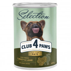 Клуб 4 лапи Premium Selection Adult Dog Turkey & Lamb Pate Консервований корм з індичкою та ягням для дорослих собак