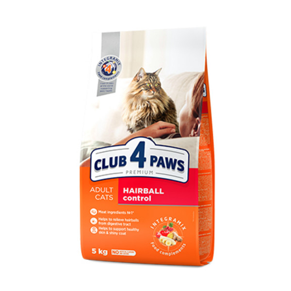 Клуб 4 лапы Premium Hairball Control с эффектом выведения шерсти для кошек фото
