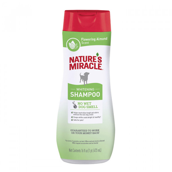 8in1 Nature`s Miracle Whitening Shampoo Шампунь для білої та світлої шерсті собак фото