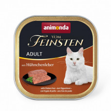 Animonda Vom Feinsten Adult with Chicken liver Консервированный корм с куриной печенью для взрослых кошек фото