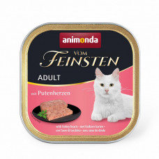 Animonda Vom Feinsten Adult with Turkey Hearts Консервированный корм с индюшачьими сердцами для взрослых кошек фото