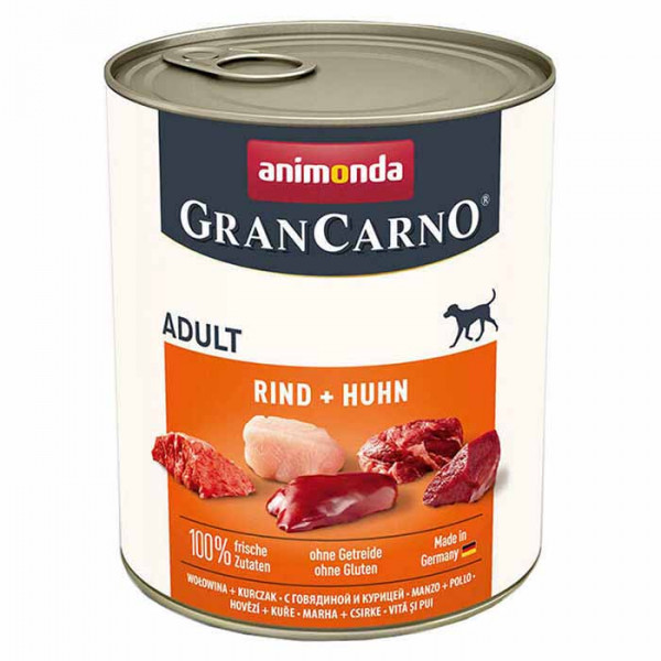 Animonda Gran Carno Adult Beef & Chicken Консервированный корм с говядиной и курицей для взрослых собак фото