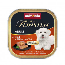 Animonda Vom Feinsten Adult with Beef & Chicken filet Консервированный корм с говядиной и куриным филе для взрослых собак фото