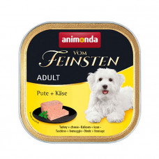 Animonda Vom Feinsten Adult with Turkey & Cheese Консервированный корм с индейкой и сыром для взрослых собак фото