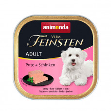 Animonda Vom Feinsten Adult with Turkey & Ham Консервированный корм с индейкой и ветчиной для взрослых собак фото