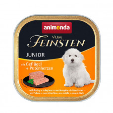 Animonda Vom Feinsten Junior with Poultry & Turkey Hearts Консервированный корм с птицей и индюшачьими сердцами для щенков