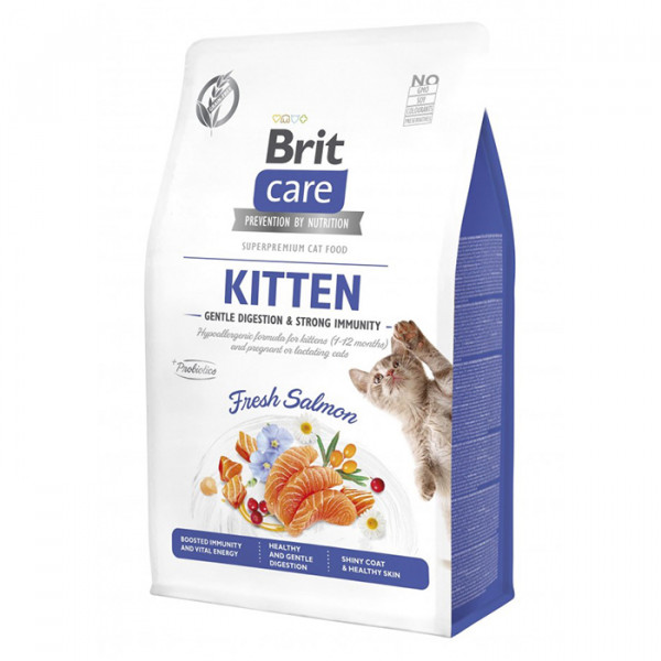 Brit Care Kitten Gentle Digestion Strong Immunity Сухий корм для кошенят з лососем фото