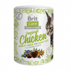 Brit Care Snack Superfruits Chicken Ласощі для кішок з куркою, обліпихою та чорницею