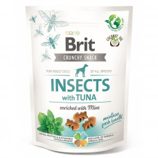 Brit Care Crunchy Snack Adult Dog Insects with Tuna Ласоші для свіжості подиху у собак, з комахами, тунцем і м'ятою фото