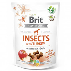 Brit Care Crunchy Snack Adult Dog Insects with Turkey Ласощі для підтримки ваги у собак, з комахами, індичкою та яблуком фото