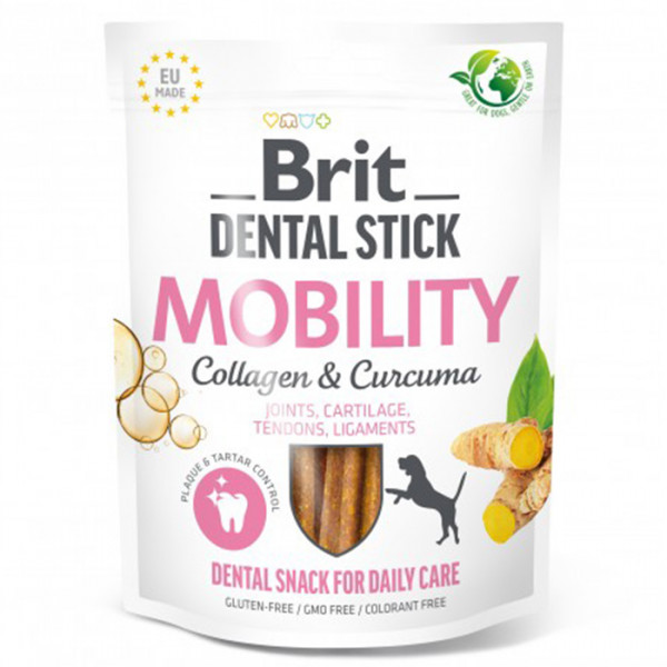 Brit Care Dental Stick Mobility Лакомство для здоровья десен, зубов и мобильности суставов у собак, с коллагеном и куркумой фото