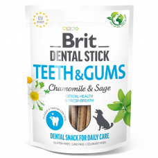 Brit Care Dental Stick Teeth & Gums Ласощі для здоров'я ясен та зубів у собак, з ромашкою та шавлією фото