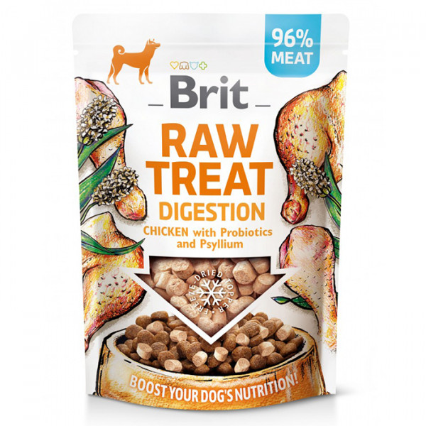 Brit Care Raw Treat freeze-dried Digestion Лакомство для собак с чувствительным пищеварением, с курицей фото