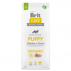 Brit Care Dog Sustainable Puppy Сухой корм с курицей и насекомыми для щенков всех пород