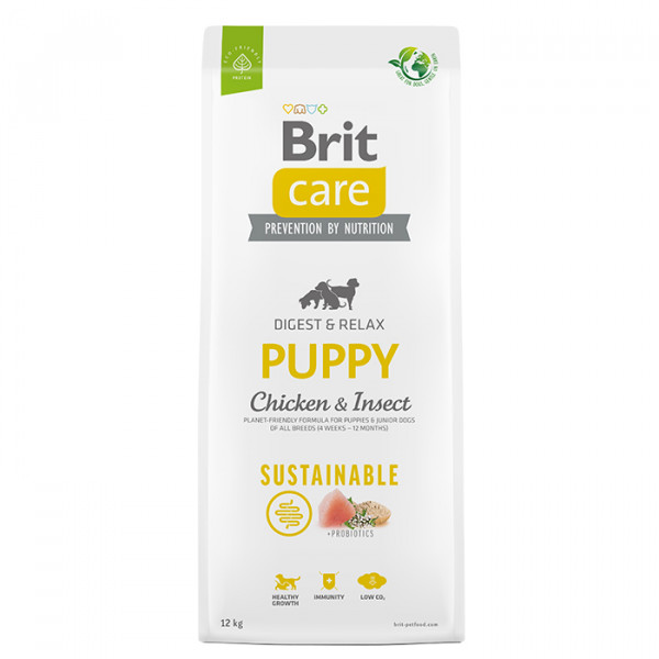 Brit Care Dog Sustainable Puppy Сухой корм с курицей и насекомыми для щенков всех пород фото