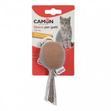 Camon Cat toy - ball with bell and elastic band М'ячик з дзвіночком та гумкою