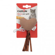 Camon Cat toy - heart with bell and elastic band Серце з дзвіночком та гумкою