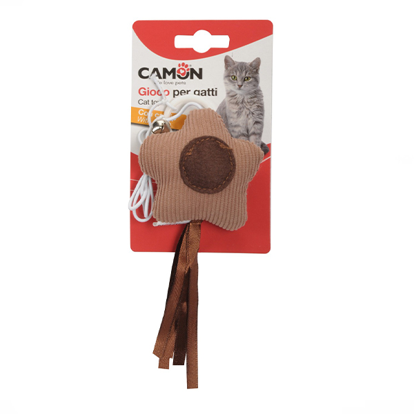Camon Cat toy - star with bell and elastic band Звезда с колокольчиком и резинкой фото