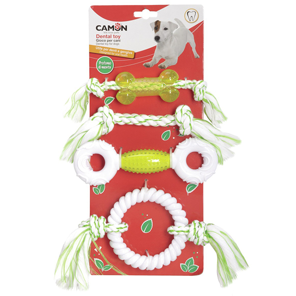 Camon Dental dog mint-flavoured toys set Стоматологічний набір іграшок зі смаком м'яти фото